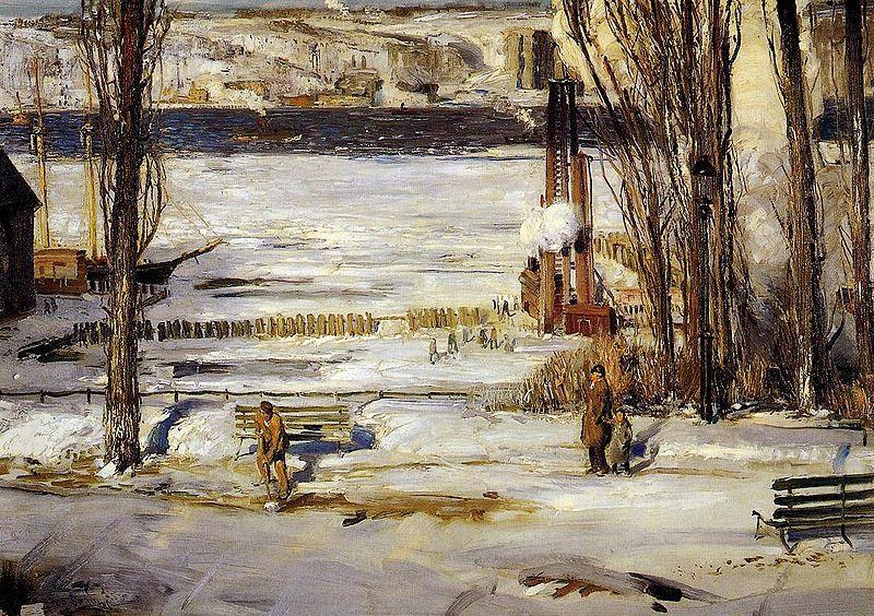 A Morning Snow Hudson River, George Wesley Bellows